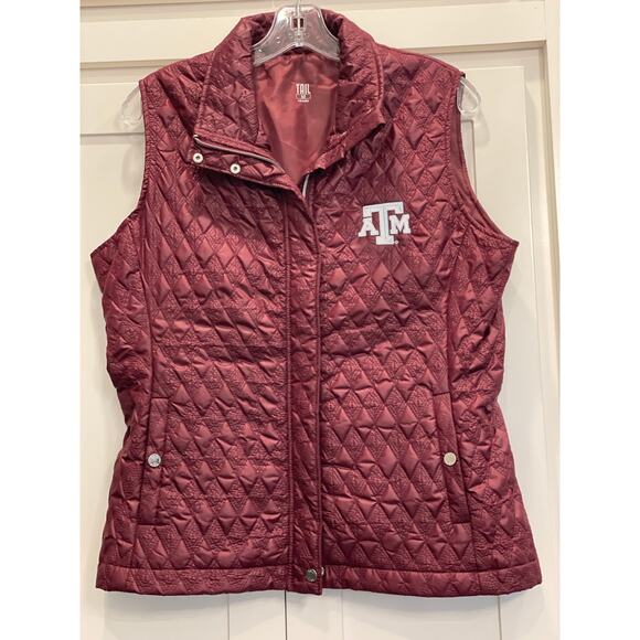 TAIL Texas A&M Branded Maroon textured vest Med - Picture 1 of 11